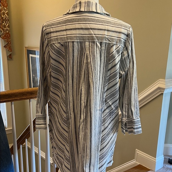 Soft Surroundings Black and White Striped Tunic, NWT, L - Picture 2 of 10